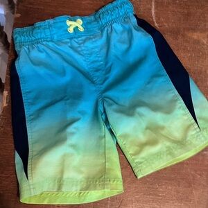 Wonder Nation Blue and Green Kids Boys Swim Trunks – Size 4/5 3/15$